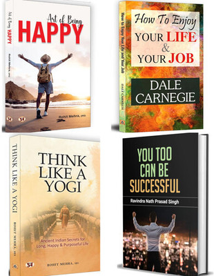 Think Like A Yogi + You Too Can Be Successful + How To Enjoy Your Life And Your Job + Art Of Being Happy (4 Books)(Hardcover, Rohit Mehra, IRS, Ravindra Nath Prasad Singh, Dale Carnegie, Rohit Mehra) Think Like A Yogi + You Too Can Be Successful + How To Enjoy Your Life And Your Job + Art Of Being Happy (4 Books)(Hardcover, Rohit Mehra, IRS, Ravindra Nath Prasad Singh, Dale Carnegie, Rohit Mehra)