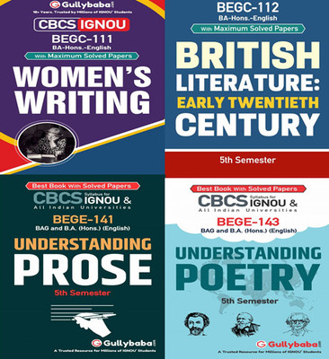 BEGC-111 Women's Writing BEGC-112 British Literature: The Early 20th Century BEGE-141 Understanding Prose BEGE-143 Understanding Poetry(Paperback, GPH Expert)