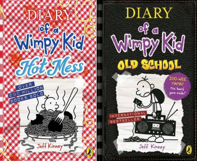 Diary Of A Wimpy Kid: Old School + Diary Of A Wimpy Kid: Hot Mess(Paperback, Jeff Kinney)
