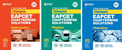 Arihant Telangana EAPCET Mathematics, Physics, Chemistry Chapterwise Solutions 2025 | 8 Years (2018–2025) Solved Papers With 1800+ MCQs, 6 Practice Sets (Online + Offline) For TS EAMCET Exam Preparation Set Of 3 Books Combo(Paperback, ARIHANT TEAM) Arihant Telangana EAPCET Mathematics, Physics, Chemistry Chapterwise Solutions 2025 | 8 Years (2018–2025) Solved Papers With 1800+ MCQs, 6 Practice Sets (Online + Offline) For TS EAMCET Exam Preparation Set Of 3 Books Combo(Paperback, ARIHANT TEAM)