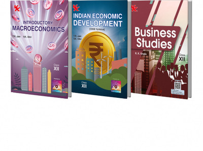 Introductory Macroeconomics, Indian Economic Development And Business Studies Class 12 (Set Of 3) |CBSE (NCERT Solved) | Examination 2025-26(Paperback, TR Jain, VK Ohri, RK Singla)