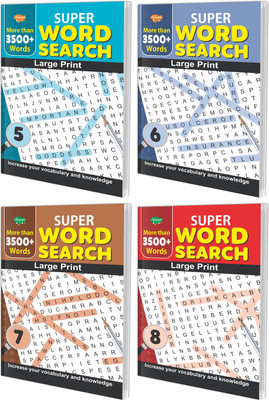 Set Of 4 Super Word Search - 5,6,7 & 8 :The Ultimate Word Search Collection(Paperback, Sawan)