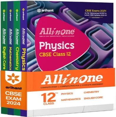 Arihant All In One Class 12th Physics, Chemistry, Mathematics, English Core For CBSE Exam 2024 (Set Of 4 Books)(Paperback, Arihant expert)