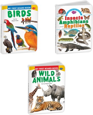 Sawan Present Set Of 3 Board Books | My First Board Book Series | Birds, Insects Amphibians & Reptiles & Wild Animals(Board Book, Manoj Publications Editorial Board)