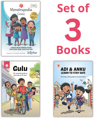 (Set Of 3 Books) - (Menstrupedia Comic For Girls + Gulu Comic For Boys + Adi & Anku Comic For Preschoolers) (English)(Paperback, Aditi Gupta, Tuhin Paul)