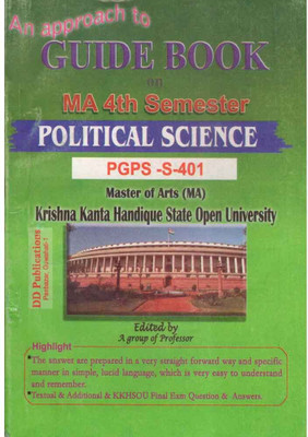 POLITICAL SCIENCE : M.A. Fourth Semester [4th Sem] : An Approach To Guide Book On POLITICAL SCIENCE [Social Movements] For M.A. Fourth Semester Under Krishna Kanta Handique State Open University With Paper Code PG-PS-S401 : CBCS In Accordance With NEP And Prepared By A Group Of Experienced Professor