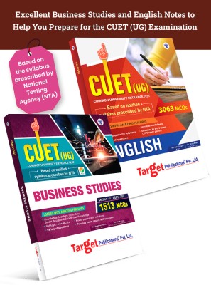 CUET UG 2025 Books | CUET Business Studies And English Notes For Commerce | 4000+ MCQs | Includes Subtopics Wise MCQs, Model Papers And Previous Years Papers With Solutions | Based On Syllabus Prescribed By NTA | Pack Of 2(Paperback, Target Publications)