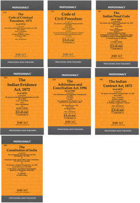 Bare Acts Combo Set For Legal Fraternity- Gifting Essential Kit- Ideal Gift For Lawyers, Students, Corporates, Law Firms Etc. Set Of 7 Bare Acts Every Lawyer Needs(Paperback, Professional)