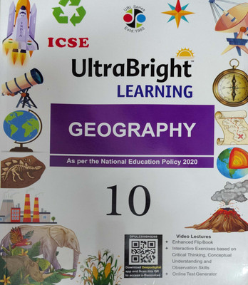 ICSE Ultrabright Learning Geography 10(Pepper back, Dr Bina biswas)