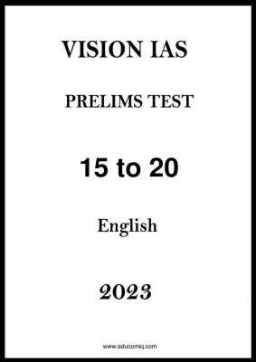 PT 15 To 20 Test Series By Vision IAS English For Pre Cum Mains 2023(Paperback, Vision IAS)