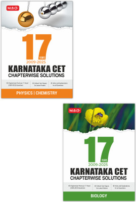 MTG 17 Years Karnataka CET Chapterwise Solutions (PYQs) Physics, Chemistry & Biology | KCET Medical Entrance Exam Book For 2025-2026 Exam (Set Of 2)(Paperback, MTG Editorial Board)