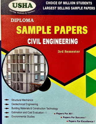 USHA DIPLOMA 3rd Semester CIVIL ENGINEERING SAMPLE PAPERS New Edition Usha Odisha Diploma(Paperback, USHA GROUP OF WRITERS)
