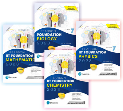 COMBO Pearson IIT Foundation PHYSICS, CHEMISTRY, BIOLOGY & MATHEMATICS Class 7, SET OF 4 BOOKS Revised As Per CBSE And NCERT Curriculum Guidelines With Includes Active App -To Gauge Self Preparation - TENTH Edition 2023 By(Paperback, TRISHNA'S) COMBO Pearson IIT Foundation PHYSICS, CHEMISTRY, BIOLOGY & MATHEMATICS Class 7, SET OF 4 BOOKS Revised As Per CBSE And NCERT Curriculum Guidelines With Includes Active App -To Gauge Self Preparation - TENTH Edition 2023 By(Paperback, TRISHNA'S)