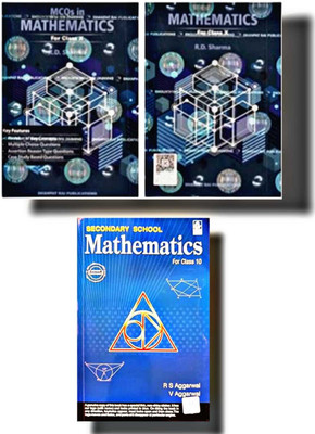 R D Sharma Mathematics With MCQs In Mathematics & R S Aggarwal Mathematics Class 10 Combo Set Of 3 Books(Perfect Paperback, R S Aggarwal)