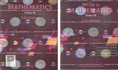 R D Sharma Mathematics For Class 9 - 2025-26 EXAMINATION - CBSE - Textbook + MCQ Book - Combo Set Of 2 Books - 2025/Ed. [ORIGINAL BOOKS - TOP GRADE PAPER & PRINT] WITH MCQS MATHEMATICS (SET OF TWO BOOKS) BY R. D. SHARMA(Paperback, RD Sharma)