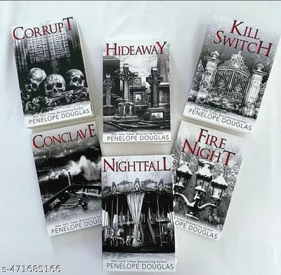 (Combo)Corrupt + Nightfall + Hideaway+ Kill Switch + Conclave + Fire Night (Devil's Night) Paperback – By Penelope Douglas (Free Bookmark Each Book)(Paperback, Penelope Douglas) (Combo)Corrupt + Nightfall + Hideaway+ Kill Switch + Conclave + Fire Night (Devil's Night) Paperback – By Penelope Douglas (Free Bookmark Each Book)(Paperback, Penelope Douglas)