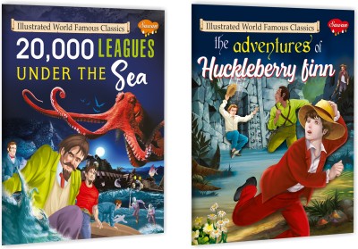 Sawan Set Of 2 Illustrated World Famous Classic 20,000 Leagues Under The Sea & The Adventure Of Huckleberry Finn(Paperback, Manoj Publications Editorial Board)