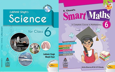 Smart Maths & Lakhmir Singh's Science Class 6th Combo Pack 2022 Edition(paperpack, Lakhmi Singh)