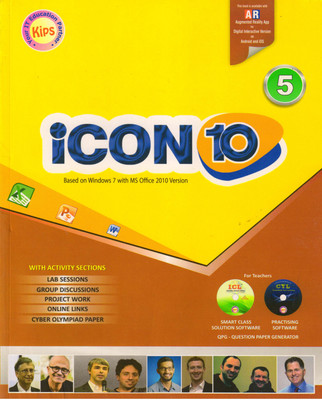 Kips Icon 10 CLASS - 5
( BASED ON WINDOWS 7 WITH MS OFFICE 2010 VERSION )(Paperback, Kips Learning)