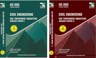 IES Master Set Of 2 Book ESE 2025 Civil Engineering Topic-Wise Objective Solved Paper Vol-1 & 2 (2024-25) Examination(Paperback, Panel of Expert)