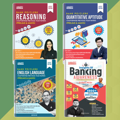 Topic Wise Chapter Wise Solved Papers For Bank PO & Clerk/IBPS/ SBI Bank Po/Clerk Prelim & Mains Exam (2024 To 2021) Reasoning/ Quantitative Aptitude/ English/ Banking Awareness(Paperback, Navneet Tiwari & Sona Sharma & Santosh Ray & Vaibhav Shrivastava)