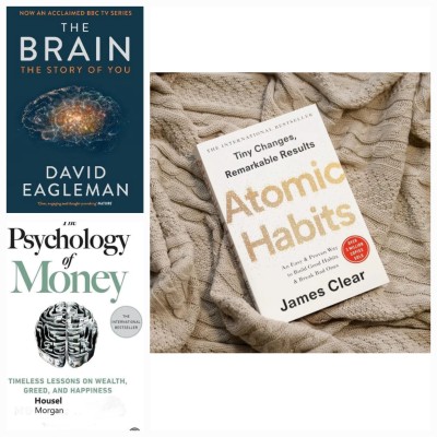 Generic Set, Atomic Habits ; The Brain, The Psychology Of Money, Combo Set Of 3 Books(Paperback, Self help)