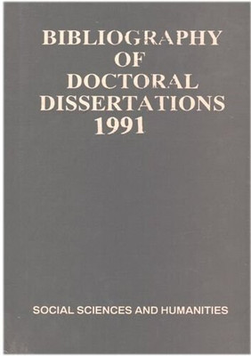 Bibliography Of Doctoral Dissertations 1991 - Social Sciences And Humanities(Hardcover, AIU, Sutinder Singh)