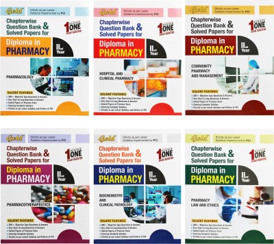 Gold Chapter Wise Question Bank & Solved Papers For Diploma In Pharmacy (D.Pharma) Second Year, English Edition, (Complete Set Of 6 Books). As Per ER 2020 PCI Syllabus (GBDPE_2_New)(Paperback, By Team Of Experienced Lecturers)