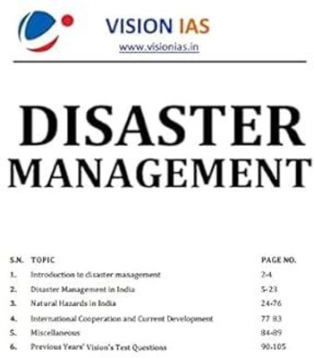 Vision IAS Disaster Management Study Material, 105 Pages, Comprehensive Guide With Previous Year Questions(SPIRAL, VISION IAS)