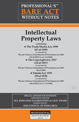 Intellectual Property Laws Including Trademarks Act, Copyright Act And Patents Act(Paperback, Intellectual Property Laws including Trademarks Act, Copyright Act and Patents Act)