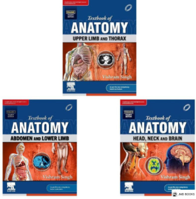Textbook Of ANATOMY UPPER LIMB AND THORAX ABDOMEN AND LOWER LIMB HEAD, NECK AND BRAIN VISHRAM SINGH(Paperback, JMD books)