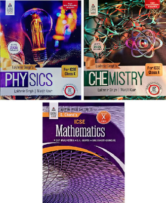 Lakhmir Singh's Physics, Chemistry, Mathematics For ICSE Class - 10 ( Combo Pack 3 Book )(Paperback, Lakhmir Singh and Manjit Kaur)