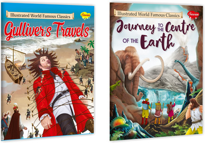 Sawan Set Of 2 Illustrated World Famous Classic Gulliver's Travels & Journey To The Centre Of The Earth(Paperback, Manoj Publications Editorial Board)