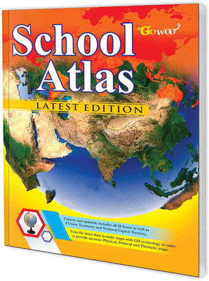 SCHOOL ATLAS LATEST EDITION (ENGLISH) - ART PAPER | Interactive School Atlas: Latest Edition With Detailed Maps And Online Resources(Paperback, GOWOO)
