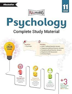 Full Marks Psychology Complete Study Material Class 11 | Based On Latest NCERT Textbook Psychology And CBSE Syllabus | Includes Chapterwise Summary, Solved Q/A, Practice Papers And More Paperback – 11 August 2025(Paperback, full marks) Full Marks Psychology Complete Study Material Class 11 | Based On Latest NCERT Textbook Psychology And CBSE Syllabus | Includes Chapterwise Summary, Solved Q/A, Practice Papers And More Paperback – 11 August 2025(Paperback, full marks)