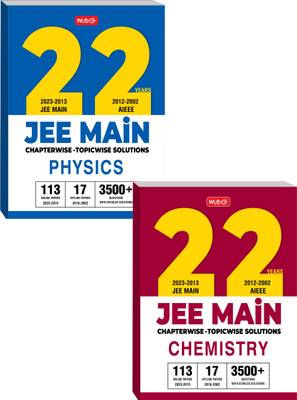 MTG 22 Years JEE MAIN Previous Years Solved Question Papers With Chapterwise Topicwise Solutions Physics & Chemistry - JEE Main PYQ Books For 2024 Exam (Set Of 2 Books)