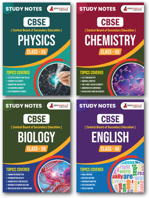 CBSE Class XII Science Stream (PCB) Combo Notes - Physics, Chemistry, Biology, English | Set Of 4 Guide Books In English | Complete Study Material With Solved MCQs(Paperback, EduGorilla Prep Experts)