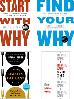 Start With Why + Find Your Why +Leaders Eat Last +The Infinite Game ( 4 Books Combo Books )(Paperback, Sinek Simon) Start With Why + Find Your Why +Leaders Eat Last +The Infinite Game ( 4 Books Combo Books )(Paperback, Sinek Simon)