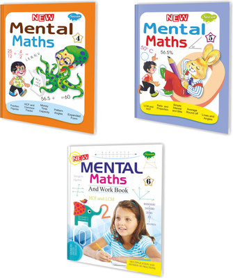 New Mental Maths - 4, 5 and 6 books for kids : Math practice book, Learning book for kids, Maths learning book, Activity book for kids | Set of 3 maths learning books(Paperback, SAWAN)