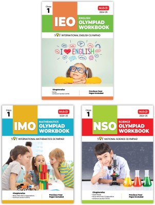MTG NSO-IMO-IEO (Science, Mathematics & English) Olympiad Workbook Combo Class-1 (Set Of 3 Books) | MCQs, Previous Years Solved Paper & Achievers Section - SOF Olympiad Preparation Books For 2024-25 Exam(Paperback, MTG Editorial Board)