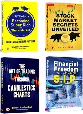 Psychology Of Becoming Super Rich With Share + The Art Of Trading Through Candlestick Charts + Stock Market Secrets Unveiled + Financial Freedom Thru Miracle Of S.I.P. | Master The Game Of Trading And Investing | Financial Growth | Risk Management (Set Of 4 Books In English)(Paperback, Shyam Sundar Psychology Of Becoming Super Rich With Share + The Art Of Trading Through Candlestick Charts + Stock Market Secrets Unveiled + Financial Freedom Thru Miracle Of S.I.P. | Master The Game Of Trading And Investing | Financial Growth | Risk Management (Set Of 4 Books In English)(Paperback, Shyam Sundar