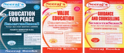 B.Ed. - 4th SEMESTER - Education For Peace + Value Education + Guidance And Counselling |Set Of 3 Books|Self Study Question And Answers |As Per New CBCS Syllabus Of All The Universities Of Bangalore|(Paperback, A Team Of Expert Faculty)