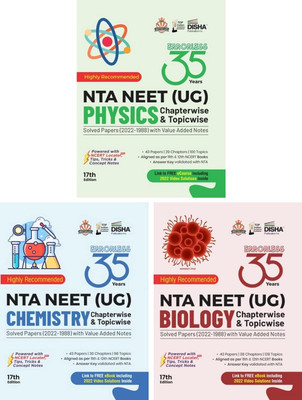 35 Years NTA NEET (UG) Physics, Chemistry & Biology Chapterwise & Topicwise Solved Papers With Value Added Notes (2022 - 1988) 17th Edition | 2022 Video Solutions & NCERT Page Locater(Paperback, Disha Experts)