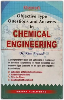 Objective Type Questions And Answers In Chemical Engineering By Dr.ram Prasad(Khanna Pub)(Paperback, Dr Ram Prasad)