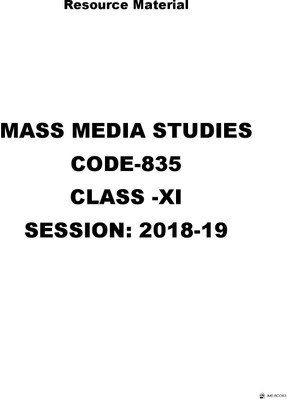 Mass Media Studies Class 11th Subject Code 835(Paperback, JMD BOOKS)