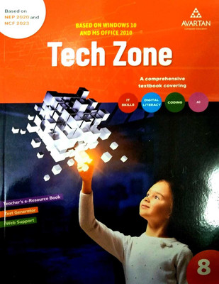 Avartan Tech Zone (Based On Windows 10 And Ms Office 2010) For Class 8(PAPERPACK, AVARTAN)