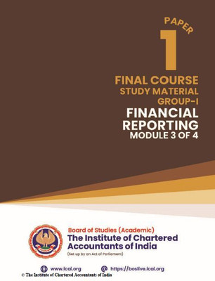 FINANCIAL REPORTING ICAI FINAL COURSE PAPER 1 - GROUP 1 - MODULE 3 A Complete Book For ICAI Student With Updated Syllabus In English(Paperback, ICAI BOOK)