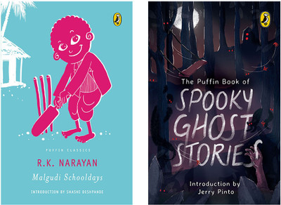 Puffin Book Of Spooky Ghost Stories, The & Malgudi Schooldays (Puffin Classics) Narayan R.K. (Set Of 2 Books)(Paperback, PINTO, JERRY)