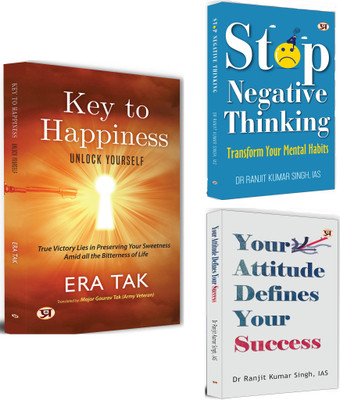 Key To Happiness: Unlock Yourself + Stop Negative Thinking + Your Attitude Defines Your Success | Discover The Secrets To Overcoming Negativity, Developing Purpose, And Unlocking Limitless Potential With Proven Principles From Timeless Success Strategies (Set Of 3 Books In English)(Paperback, Era Ta