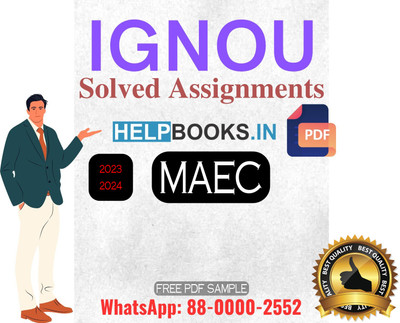 IGNOU Master's Degree Programme Latest IGNOU Solved Assignment 2023-2024 For December IGNOU EXAM : MAEC Solved Assignments For Master Of Arts Economics(Paperback, Expert Panel of www.helpbooks.in & AssignmentsKart.com) IGNOU Master's Degree Programme Latest IGNOU Solved Assignment 2023-2024 For December IGNOU EXAM : MAEC Solved Assignments For Master Of Arts Economics(Paperback, Expert Panel of www.helpbooks.in & AssignmentsKart.com)